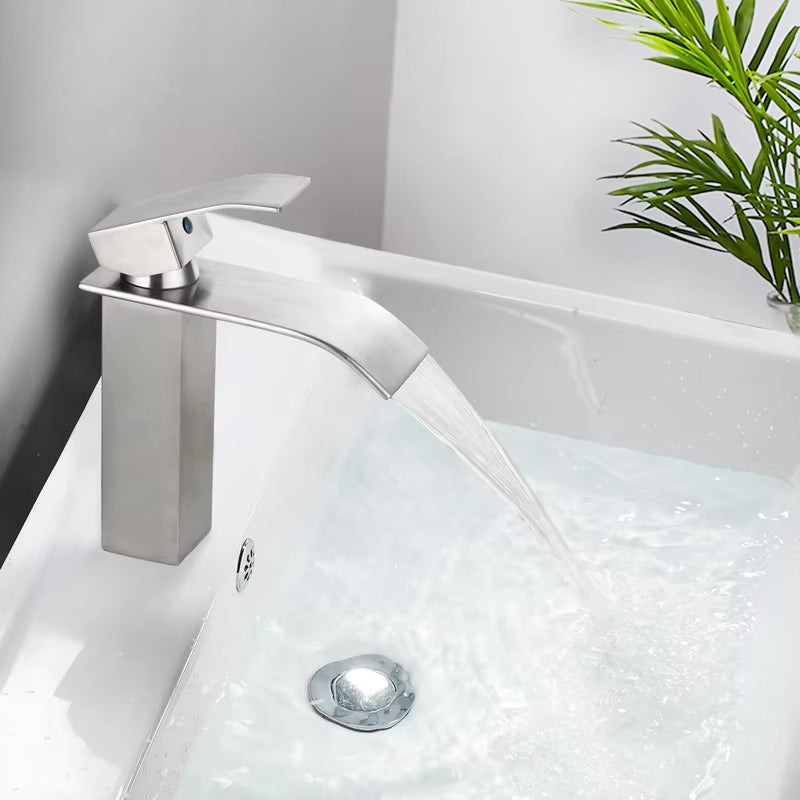 Bathroom Waterfall-Style Water-Washing Faucet With Adjustable Hot And Cold Water For Washing Face And Hands-5305