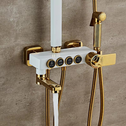 Intelligent Constant Temperature Shower Set With Booster Spray Gun-6929