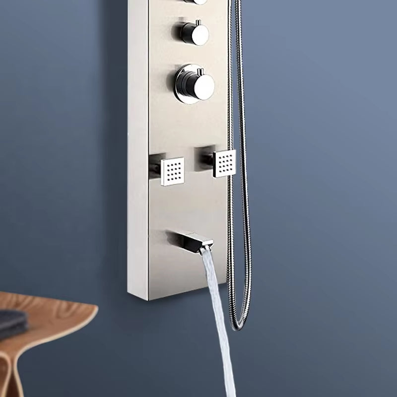 Shower Column Set Wall Mounted Stainless Steel Tower Massage Body Spray Shower Panel-6665