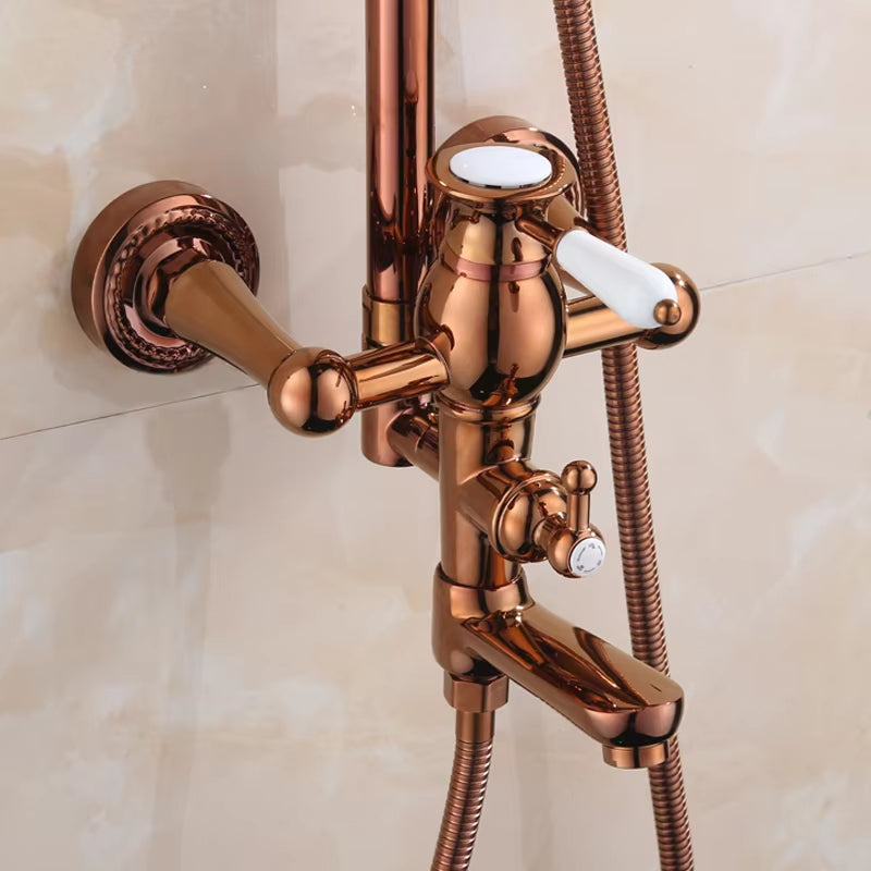 Rainfall Constant Temperature Bathroom Antique Shower-6219