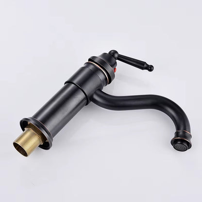 Bathroom Basin Black Vintage Hot And Cold Water Faucet-7086