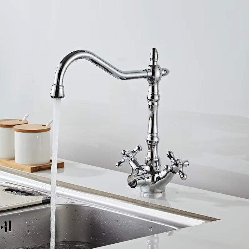Kitchen Sink Countertop Mounted Faucet Double Handle-8903