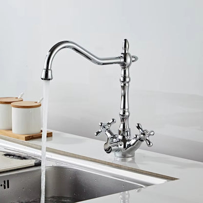 Kitchen Sink Countertop Mounted Faucet Double Handle-8903