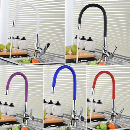 Flexible Neck Kitchen Countertop Mount Sink Faucet-8318