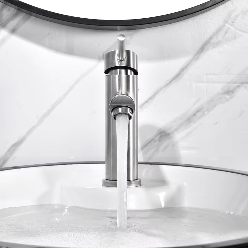 Hot And Cold Ceramic Wash Basin, Vegetable Sink, Universal 304 Stainless Steel Faucet-5304