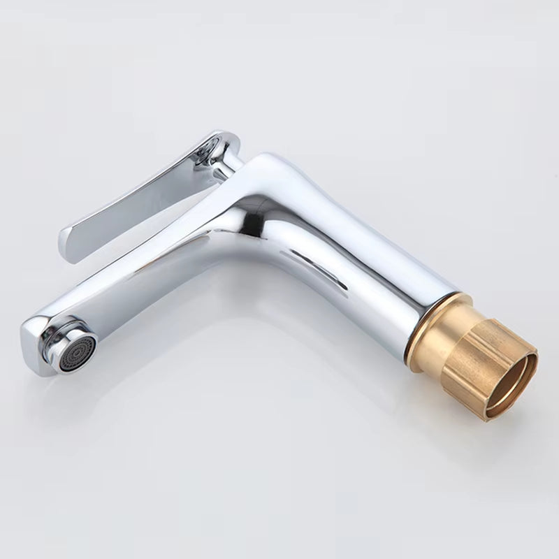 British Design Silver Bathroom Single Hole Basin Faucet-7049
