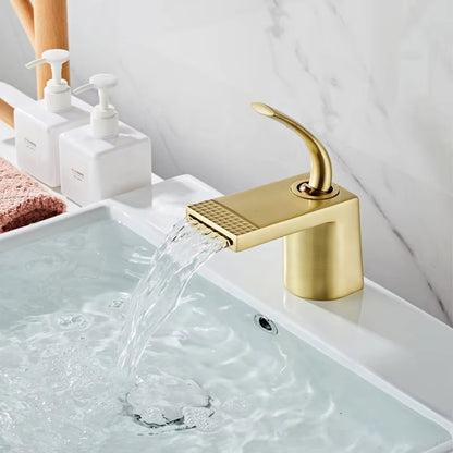 Contemporary Style Bathroom Basin Waterfall Faucet-7181