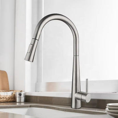 Pull Out Sprayer Stainless Steel Kitchen Sink Faucet-8633MB