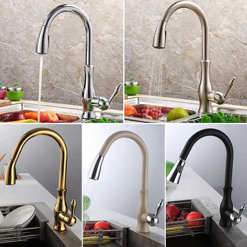 360 Degree Pull Down Kitchen Countertop Faucet-8356