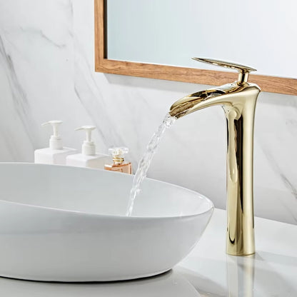 Bathroom Wash Basin Sink High End Waterfall Faucet-7241