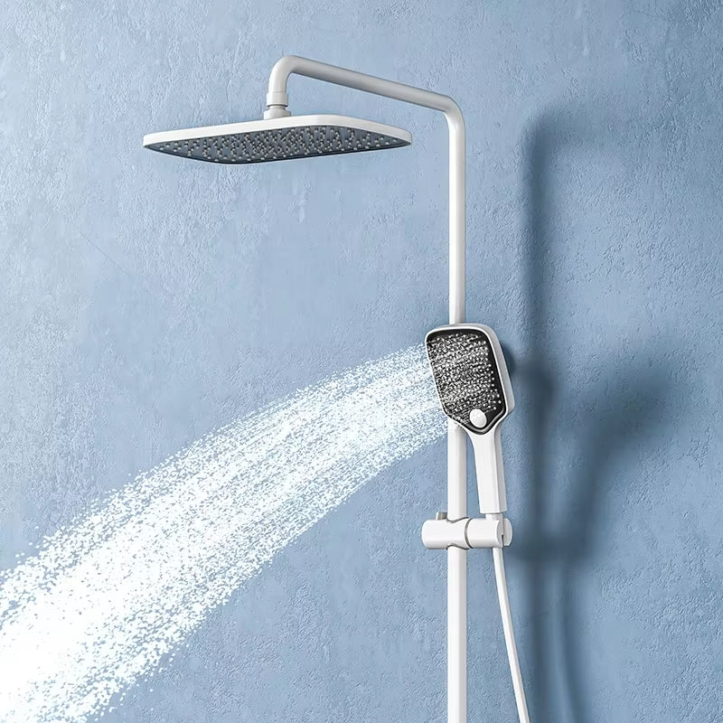 Digital Display Piano Keys Luxury White Rain Shower Head-6064