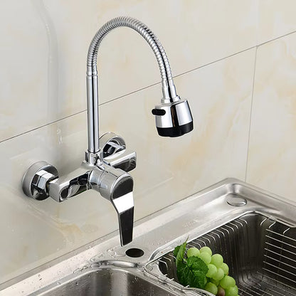 Wall Mounted Kitchen Sink 360 Degree Swivel Flexible Hose Faucet-8327