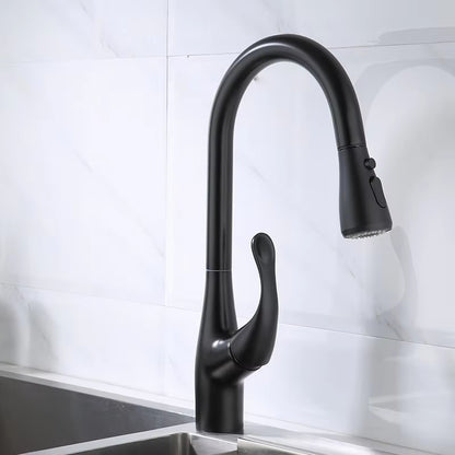 Pull-Out Sink Kitchen One-Button Water Stop Faucet-8554