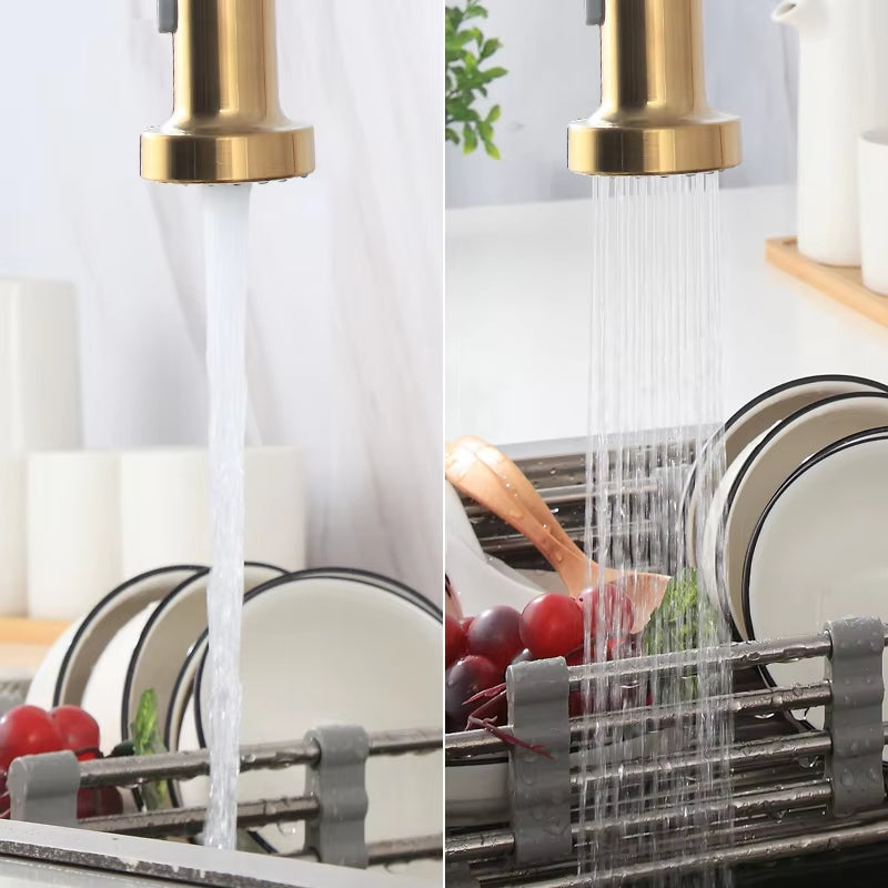 Spring-Loaded Single-Hole Handle 360-Degree Rotating Kitchen Faucet-8557