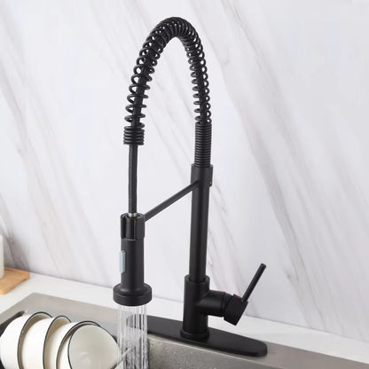 Spring-Loaded Single-Hole Handle 360-Degree Rotating Kitchen Faucet-8560