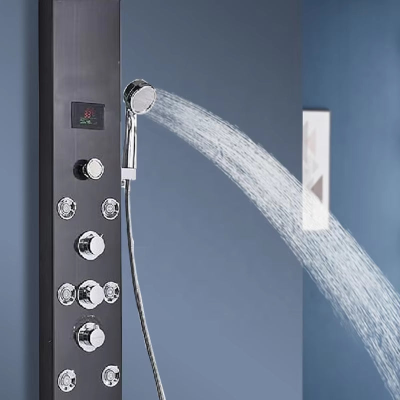 Shower Panel Stainless Steel Waterfall Shower Column Set Tower Style Led Shower Panel-6646
