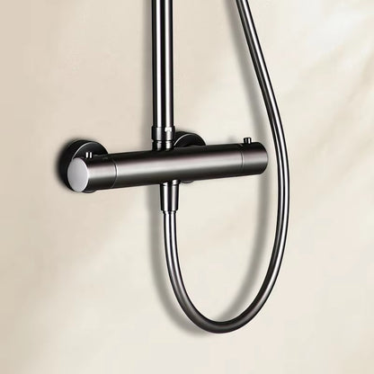 Wall Mounted Bathroom Thermostatic Shower Set With Handheld Showerhead-6955