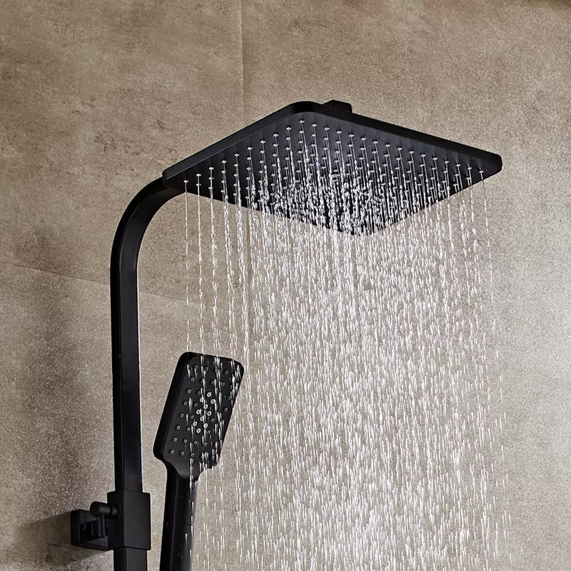 Airbrush Wall Mount All Black Shower Set-6242