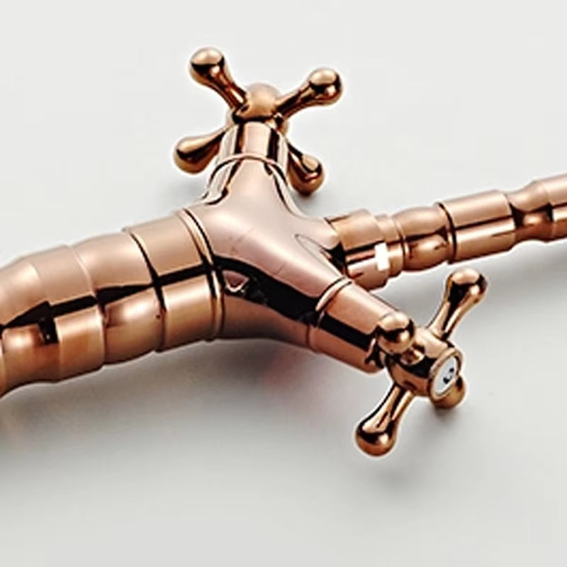 High Basin Countertop Mounted Double Handle Faucet-Z8231-1