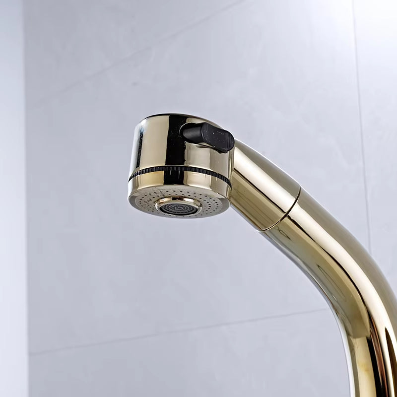 Bathroom Basin Lift Pull-Out Faucet-7505