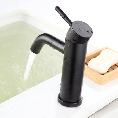 304 Stainless Steel Black Paint Faucet For Washing Face And Hands With Hot And Cold Function-5319