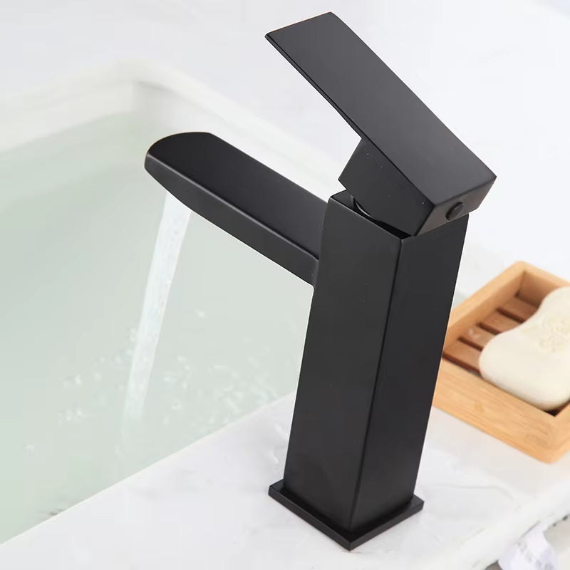 Black Countertop Bathroom 304 Stainless Steel Hand Wash And Face Faucet-5320