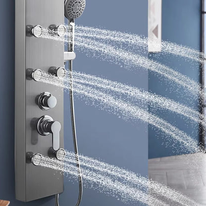 Stainless Steel Shower Panel Bathroom Wall Mounted Waterfall Shower Column Set-6664