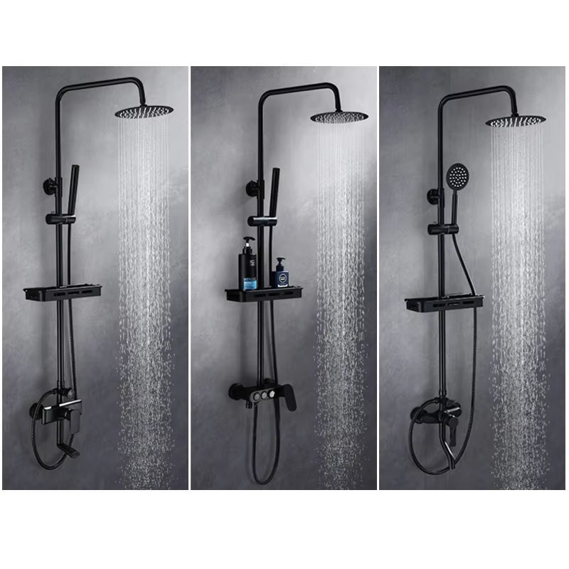 Luxury Black Bathroom Shower Wall Mounted Shower Head-6045（2）