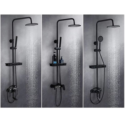 Luxury Black Bathroom Shower Wall Mounted Shower Head-6045（2）