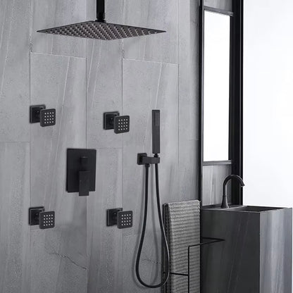 Shower Set Wall Mounted Bathroom Faucet Brass Set Rain Shower-6564