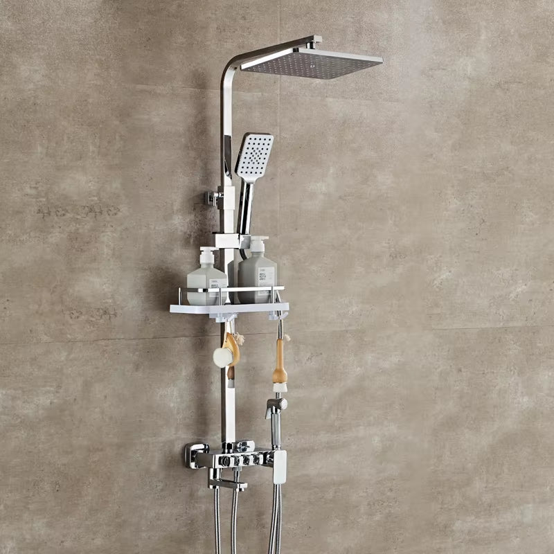 Bathroom Shower Square Shower With Built-In Spray Gun-6238