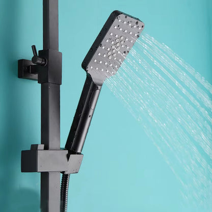 Wall Mounted Bathroom And Toilet Thermostatic Shower Set With Shelf-6945