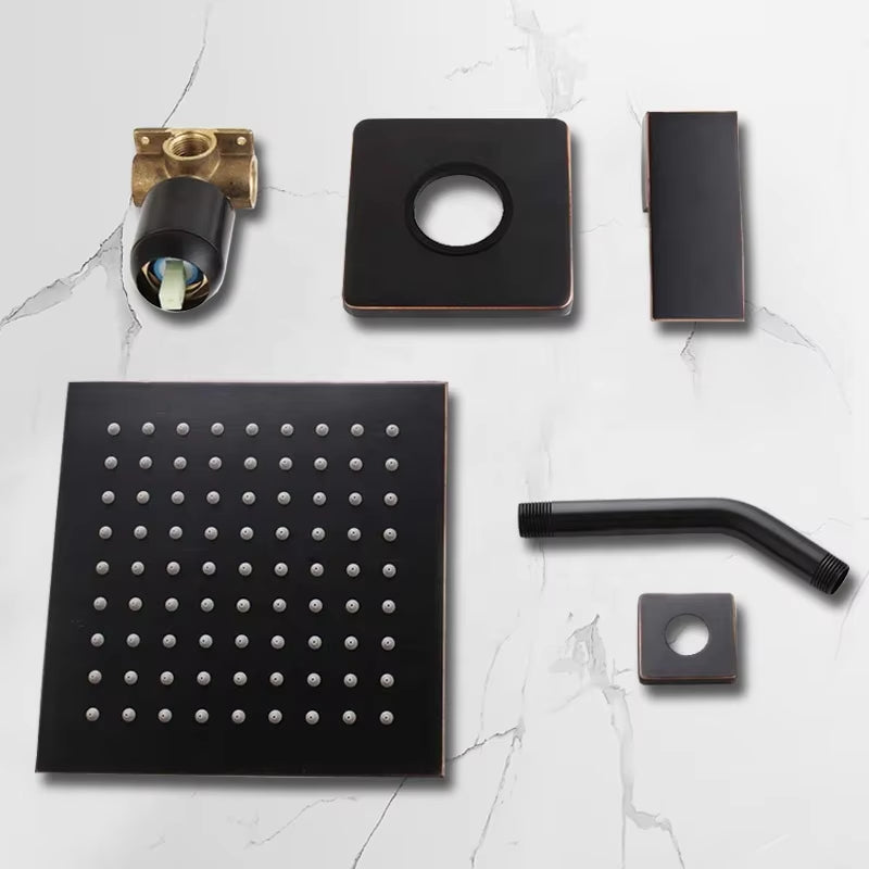 Wall Mounted Shower Set Modern Shower System Bathroom Faucet Luxury Brass Kit Rain Shower Set-6535