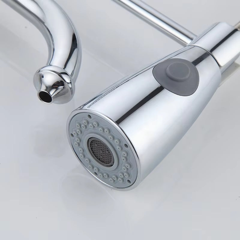 360 Degree Swivel Kitchen Countertop Faucet Double Handle-8346