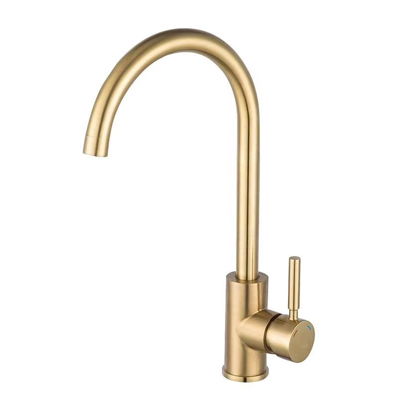 Kitchen Gold 304 Stainless Steel Vegetable And Dish Washing Household Faucet-5237