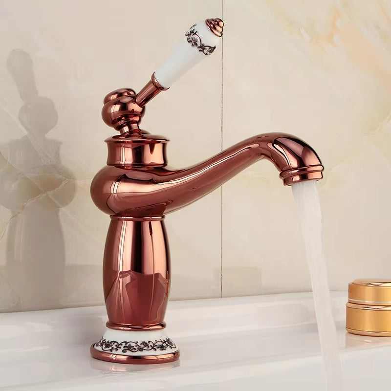 Elegant Retro Bathroom Basin European Style Luxury Faucet-7105