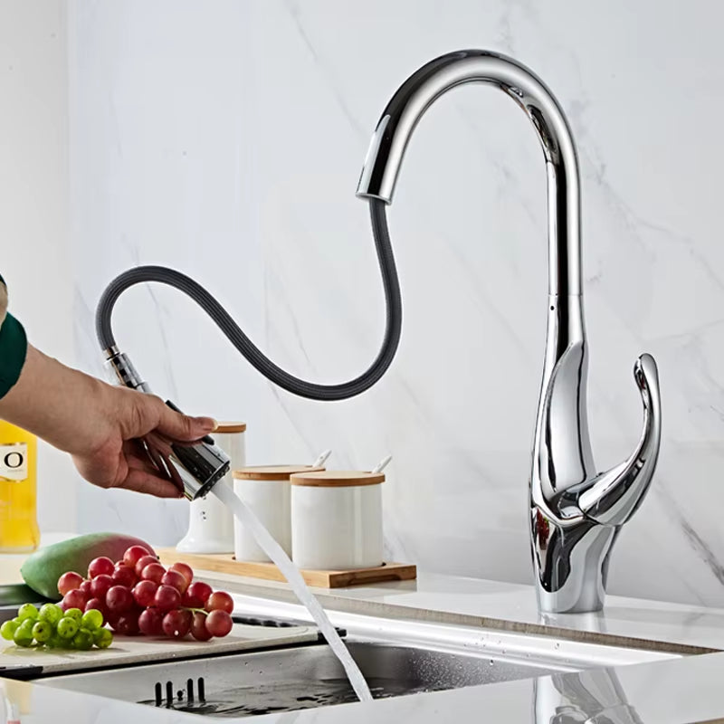 Pull Out Kitchen Sink Faucet Single Handle-8400