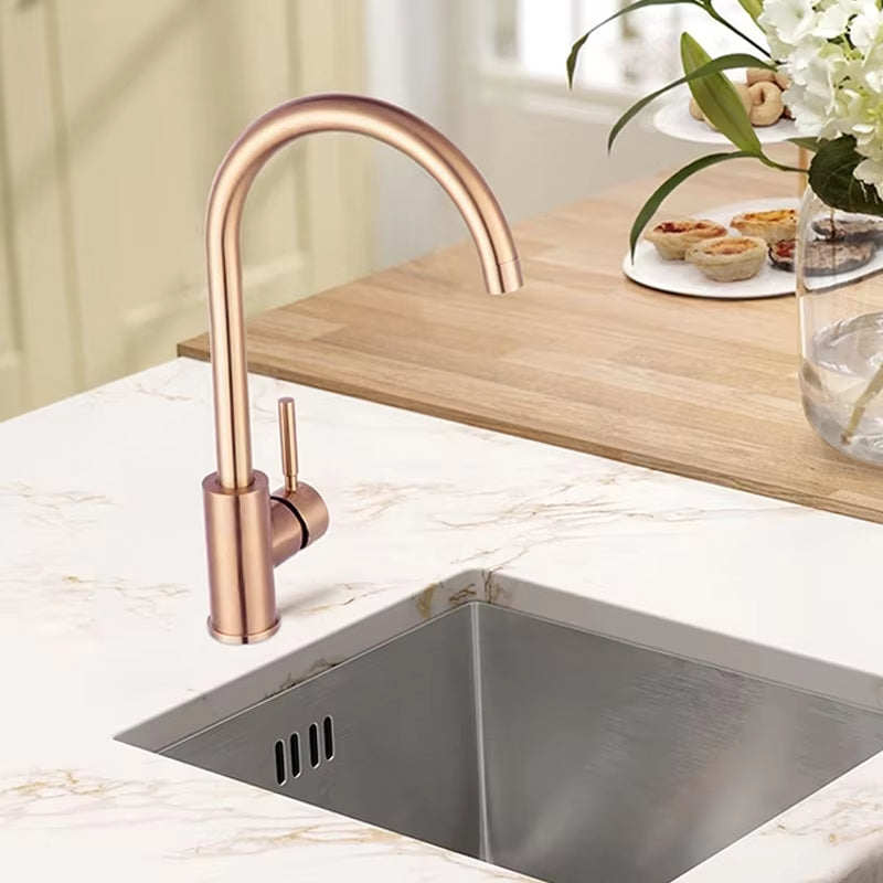 Stainless Steel Hot And Cold Kitchen Bathroom Universal Elbow Faucet-5238