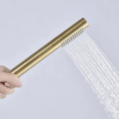 Luxurious Brass Wall Mounted Exposed Pipe Simple Shower-6049C