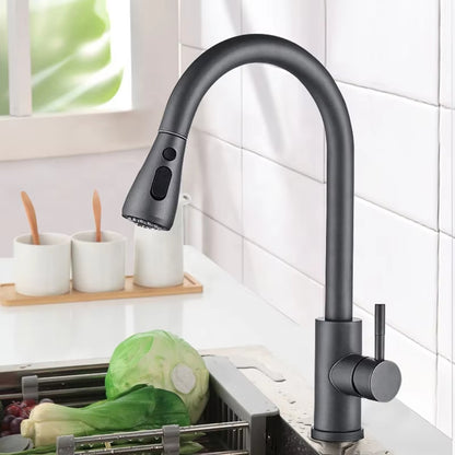 Kitchen Pull-Out Splash-Proof Rotating Vegetable And Dish Washing Switch Dual-Use Faucet-5349
