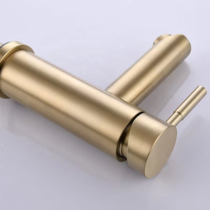Modern Minimalist Bathroom Wash Hand Wash Golden Faucet-5011