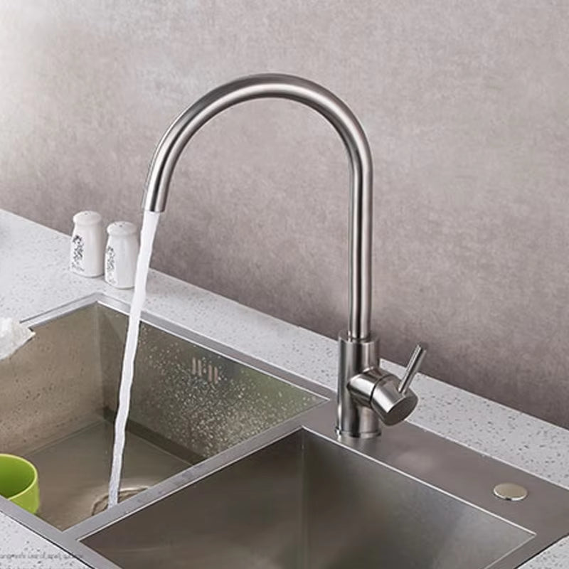 Kitchen Sink Stainless Steel Single Handle Single Hole Faucet-Z-8422