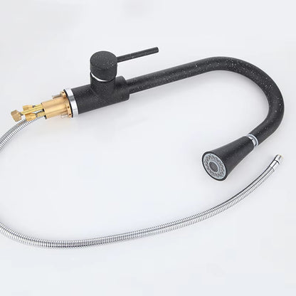 Pull Down Hot And Cold Water Mixing Kitchen Sink Faucet-8319