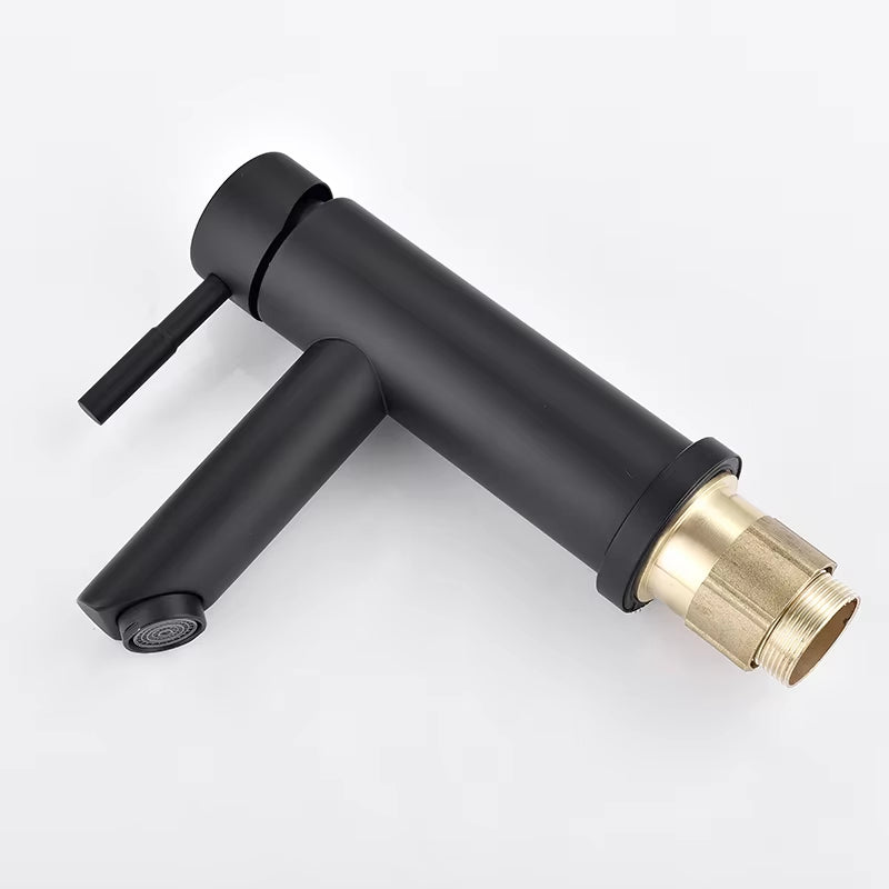 Short Washbasin Household Bathroom Black Faucet-512