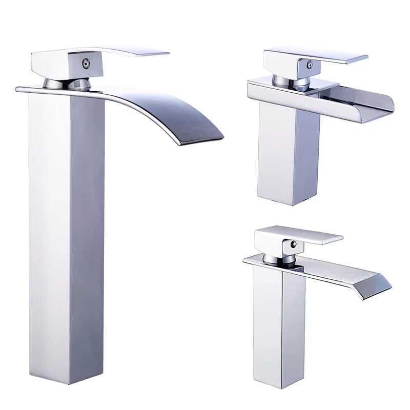 Bathroom Basin Sink Countertop Mounted Waterfall Faucet-7002