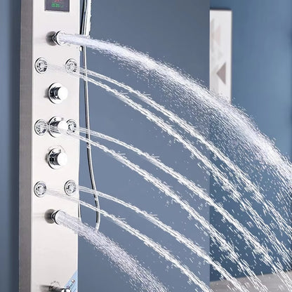 Shower Panel Stainless Steel Waterfall Shower Column Set Massage Nozzle Led Shower Panel-6645