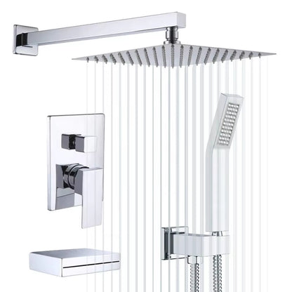 Wall Mounted Bathroom Shower Set Rain Shower Mixer Tap-6549