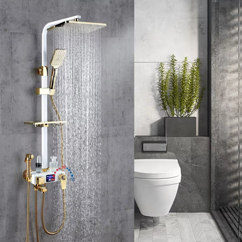 Digital Control Wall-Mounted Shower Bath Set-6030WG
