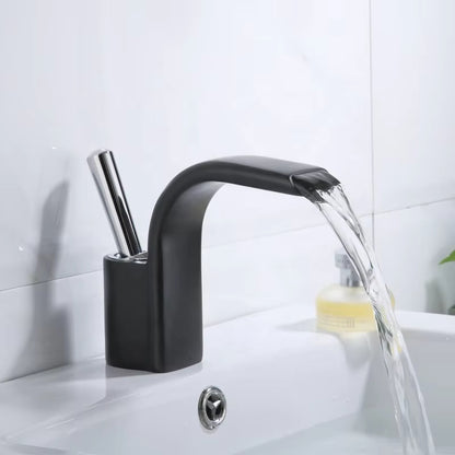 Basin Waterfall Faucet With Unique Handle Design-7235