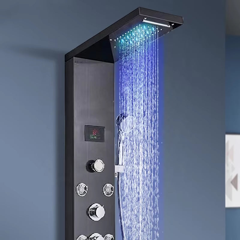 Shower Panel Stainless Steel Waterfall Shower Column Set Tower Style Led Shower Panel-6646